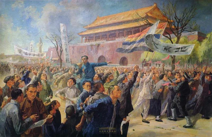 周令釗《五四運(yùn)動(dòng)》油畫，1951年，中國(guó)國(guó)家博物館藏.jpg